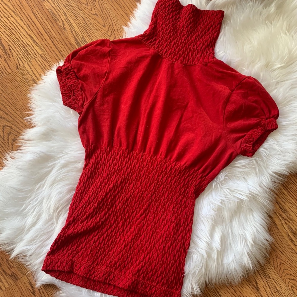 Bebe Fitted Short Sleeve Turtleneck worn once!